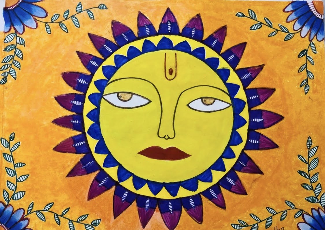 Sol's Gaze Amidst Flora