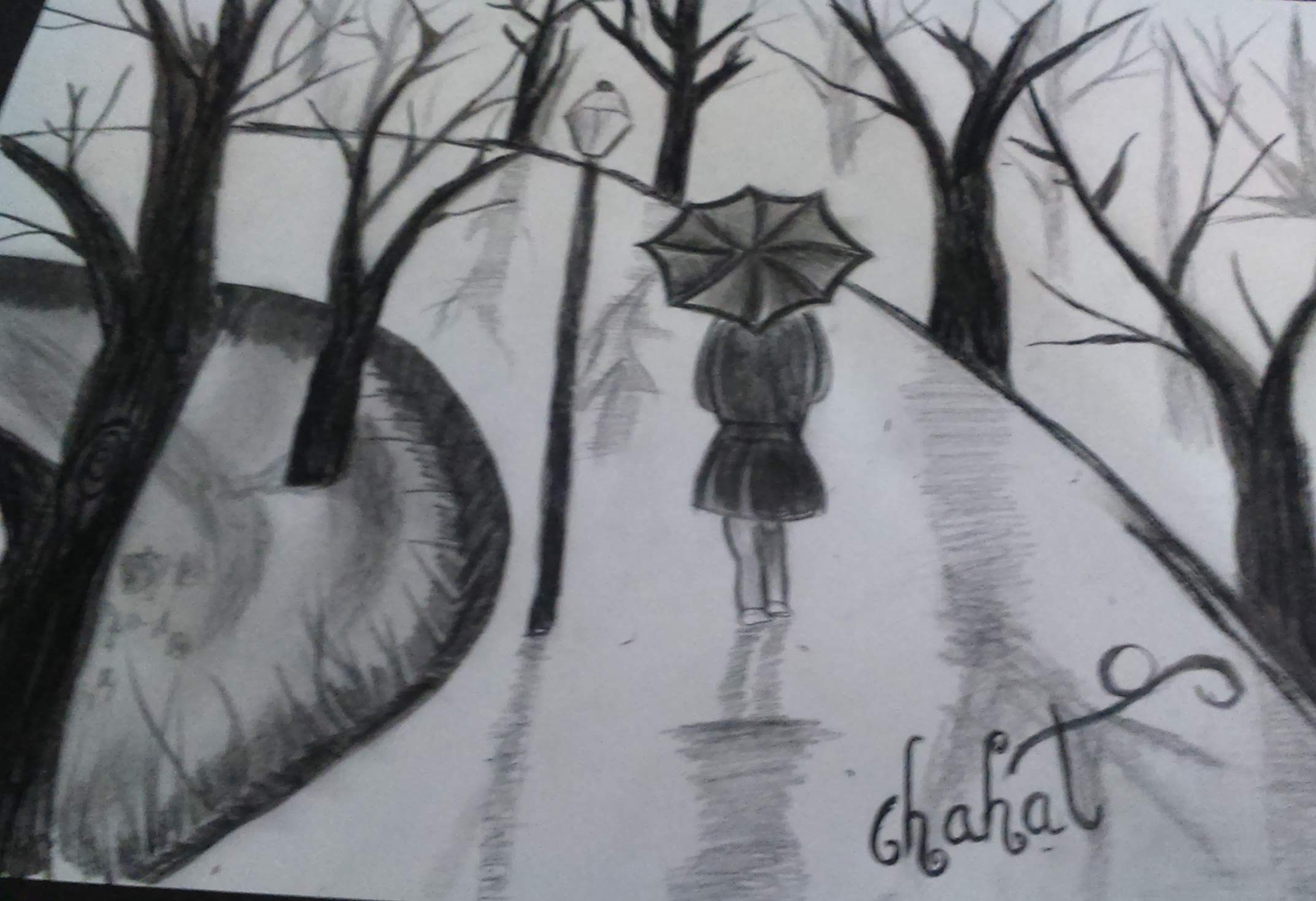 Artwork titled Solitude in Rain